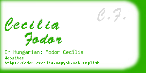 cecilia fodor business card